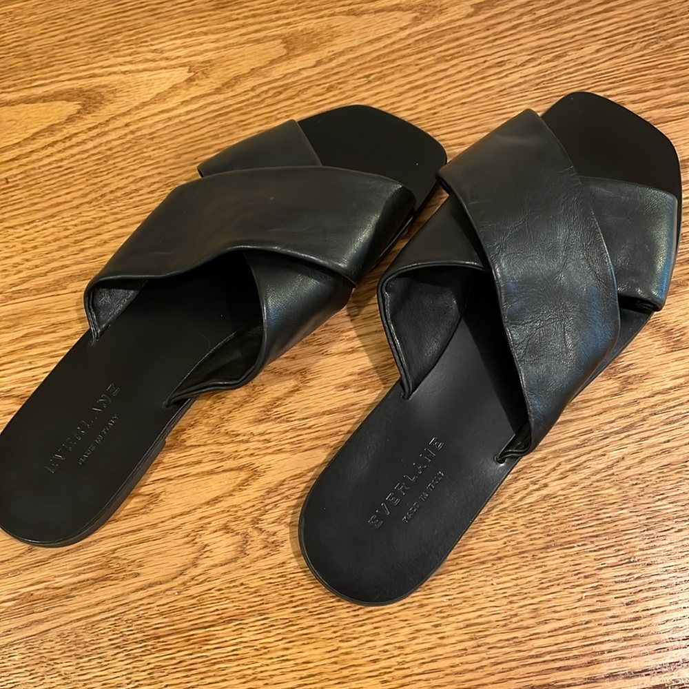 Womens Everlane Crossover Leather Sandals